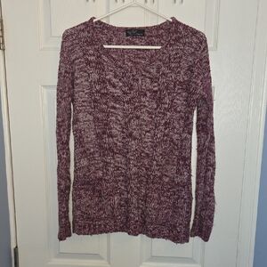 Elegant Burgundy V-Neck Sweater